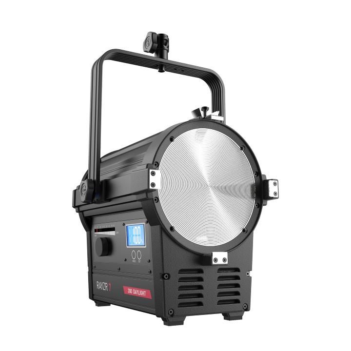 Rayzr 7 300 Daylight Premium Pack 7" LED Fresnel Light inc Barn Doors and case