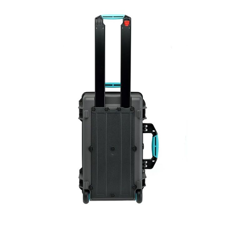 HPRC 2550W - Wheeled Hard Case Empty with Turquoise Handle (Grey)