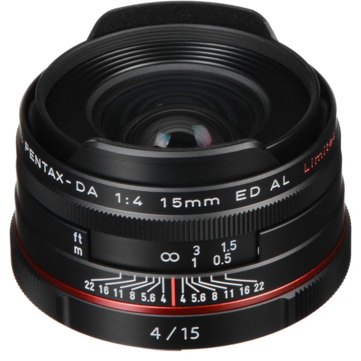 Pentax DA 15mm f/4 Limited ED AL HD Lens - Black