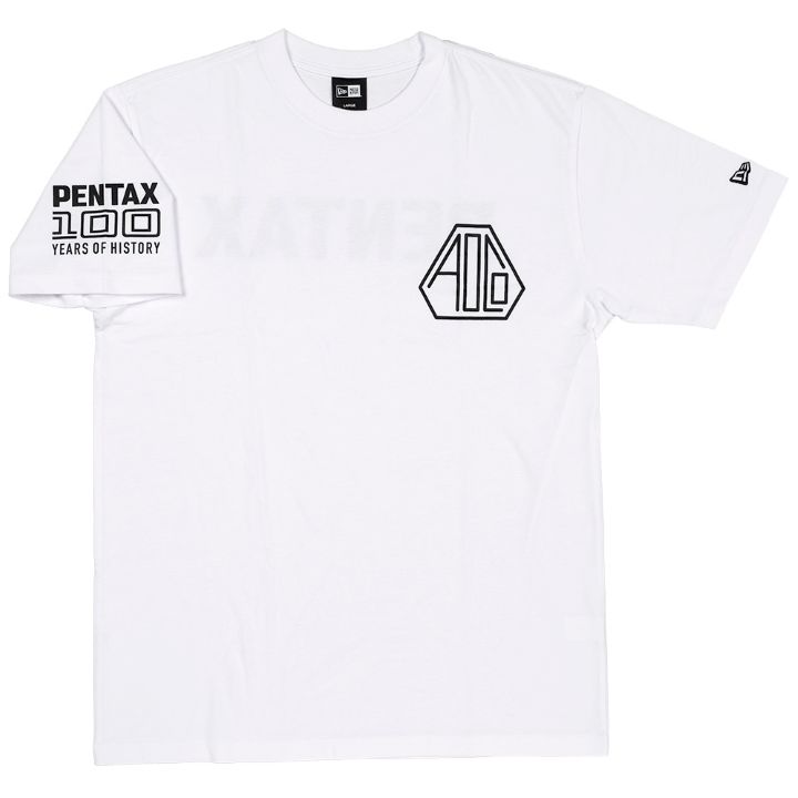 Pentax New Era AOCO 100 Tshirt WT/BK Medium