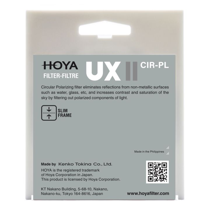 Hoya 55mm UX II Circular Polariser Filter