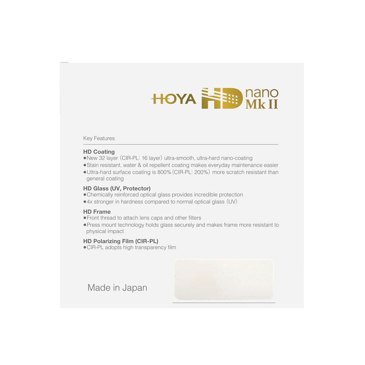 Hoya 55mm HD nano MkII Circular Polariser Filter